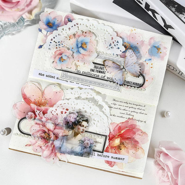 The Flower Dream Series Stickers For Decorative Scrapbook Supplies