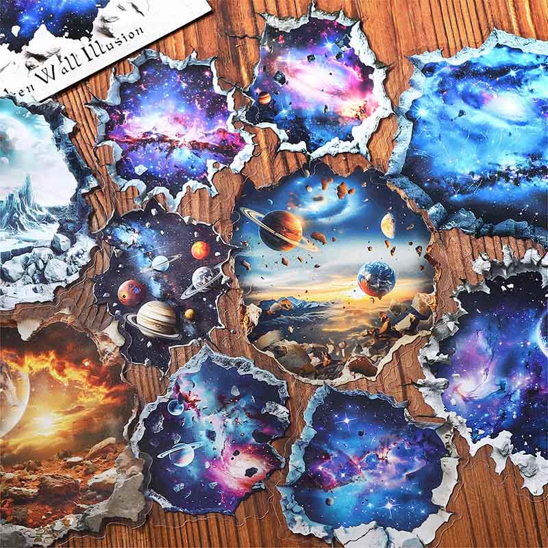 Broken Wall Fantasy Series Stickers For Decorative Scrapbook Supplies