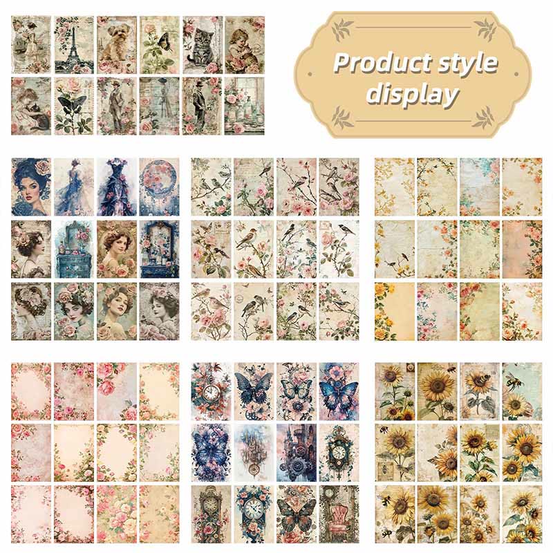 Retro European Series Scrapbook Paper For Decorative Journaling Paper