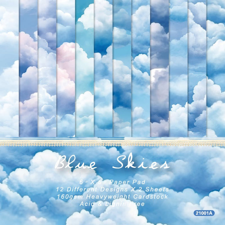 Blue Skies Series Scrapbook Paper For Decorative Journaling Paper