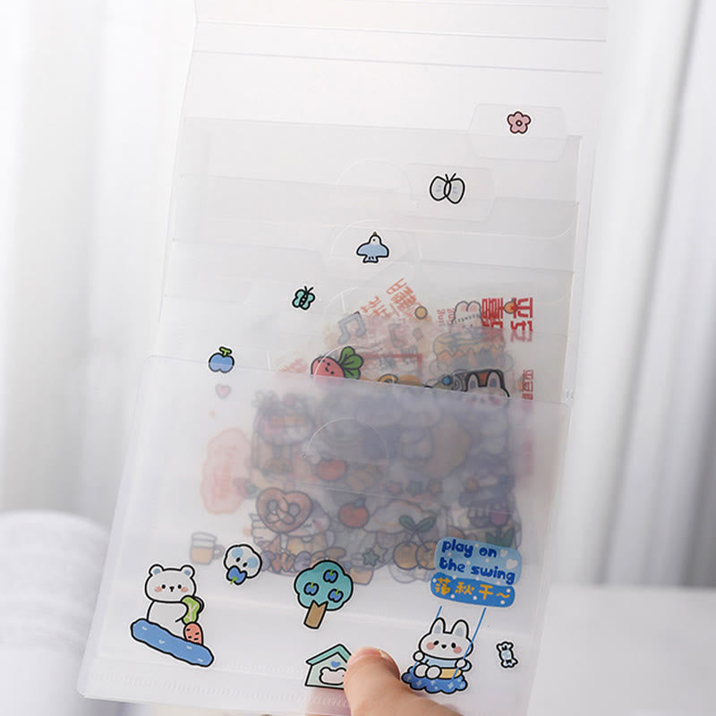 A6 Transparent Organ Storage Bag Portable Multilayer Stickers Folder