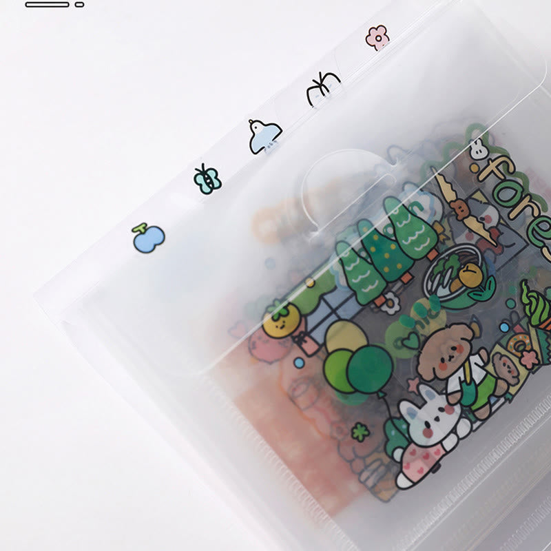 A6 Transparent Organ Storage Bag Portable Multilayer Stickers Folder