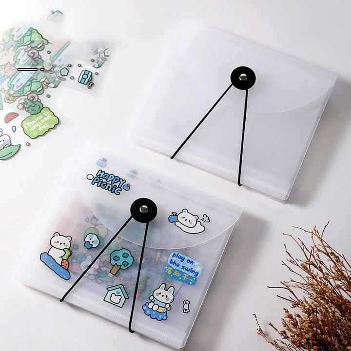 A6 Transparent Organ Storage Bag Portable Multilayer Stickers Folder