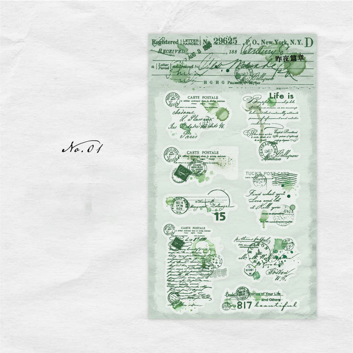 Clear Letterhead Story Series Stamps Silicone Seal Rubber Stamps