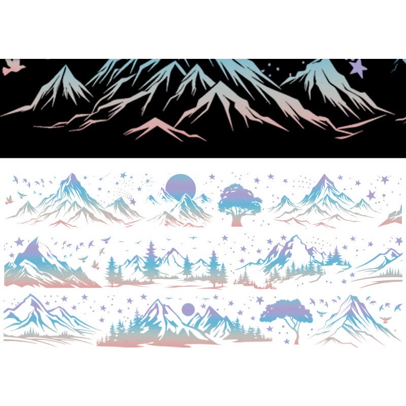 To The Mountains And The Sea Series Scrapbook Tape Self-Adhesive Journal Decor