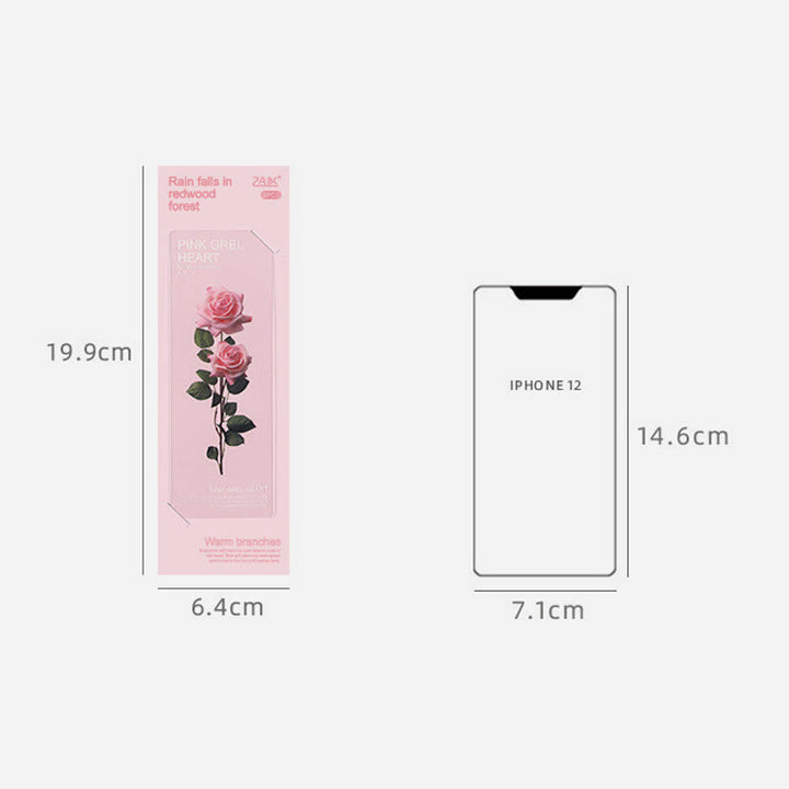 Transparent Elegant Floral Bookmark Waterproof Pet Book Decor