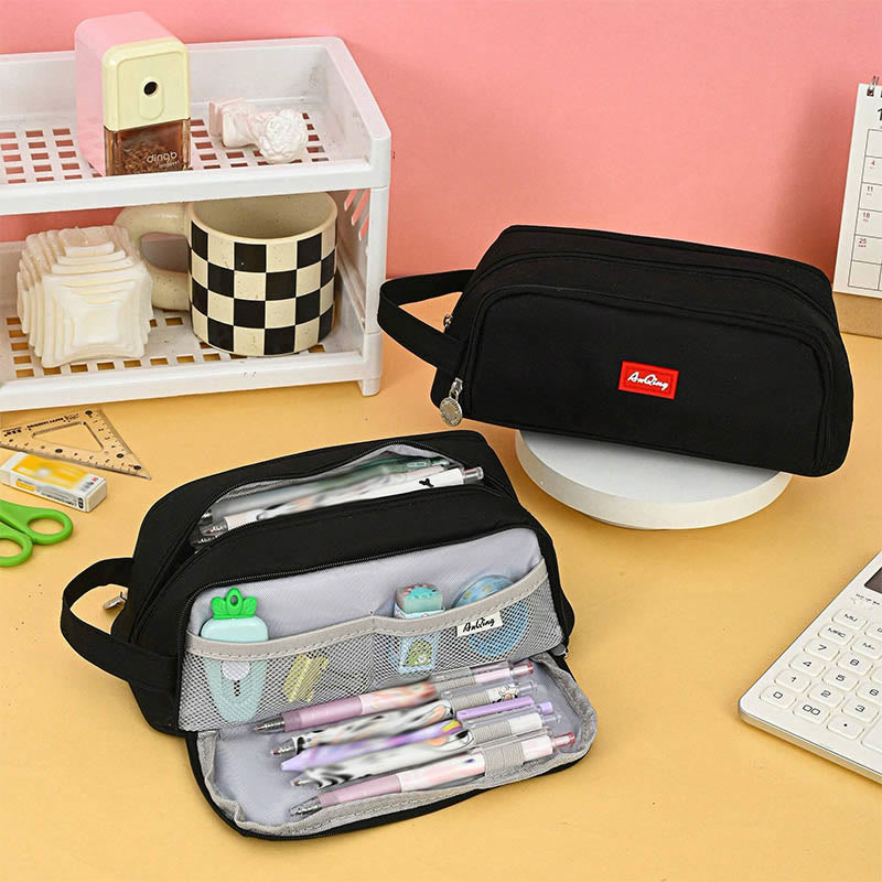 Bright Color Stationery Bag Multifunctional Pencil Case For Kids