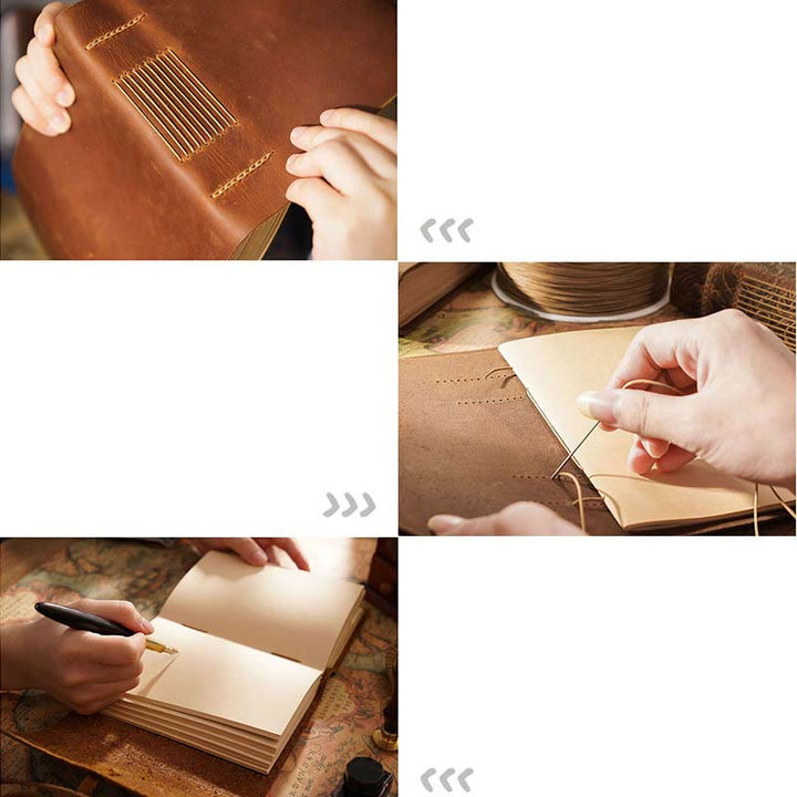 Retro Leather Password Locked Notebook 320Pages Handmade Travel Diary Journal