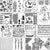 Journaling Stencils Templates 16Pcs Reusable Stencil Set Scrapbooking Supplies