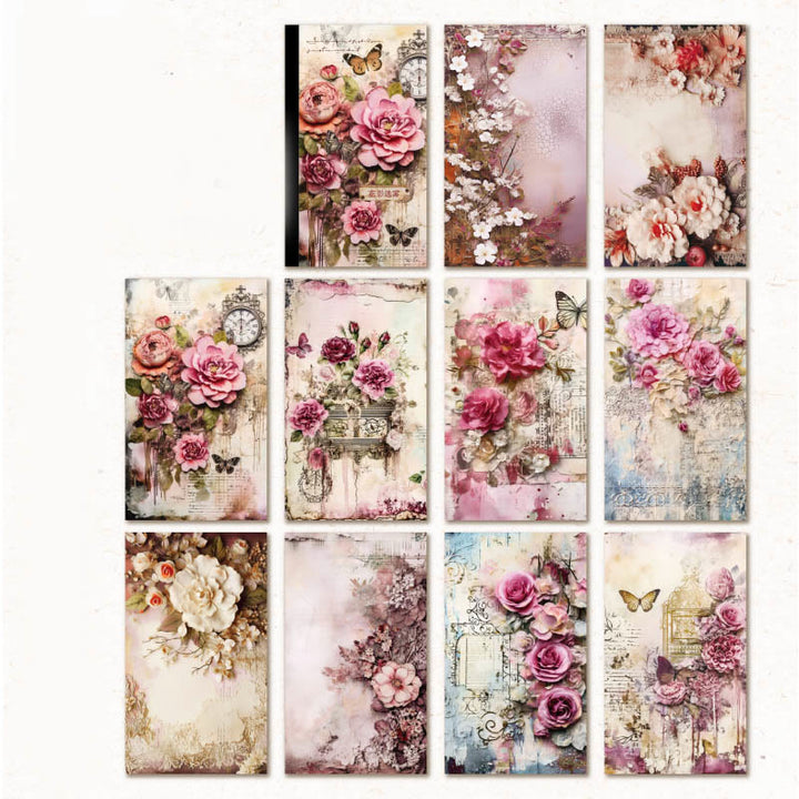 Floating flower series Paper Set Decorative Journaling Paper