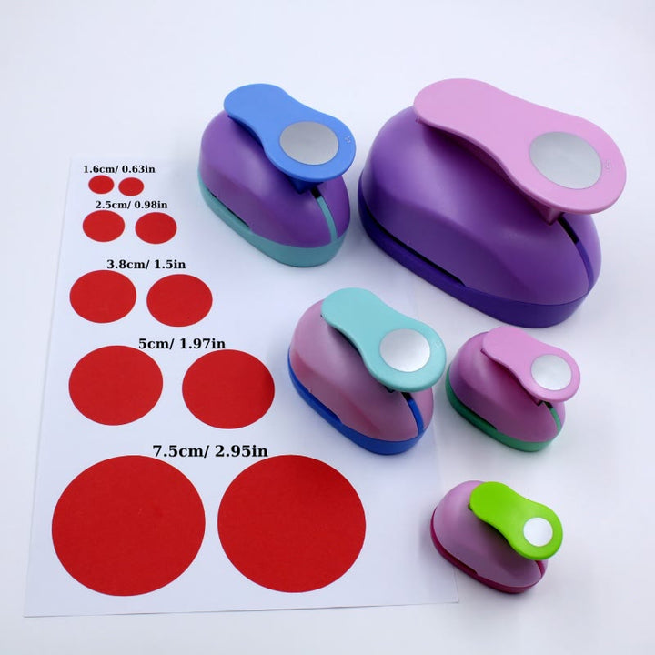 Mini Round Shape Hole Punch For Kids Paper Crafting