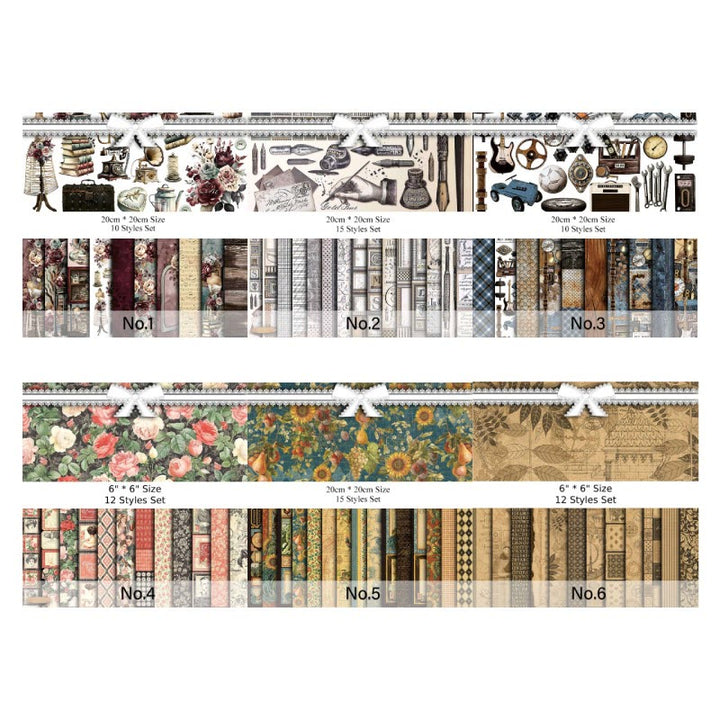 French Romantic Series Paper Set Decorative Journaling Backing Paper