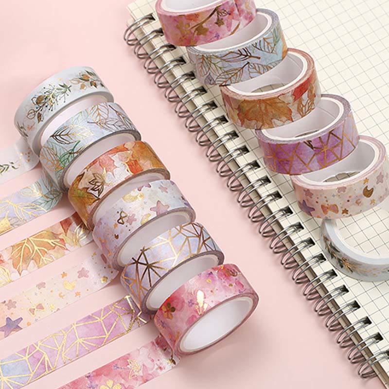 6 Rolls Flowes Washi Tape Set Decorative Scrapbook Tape