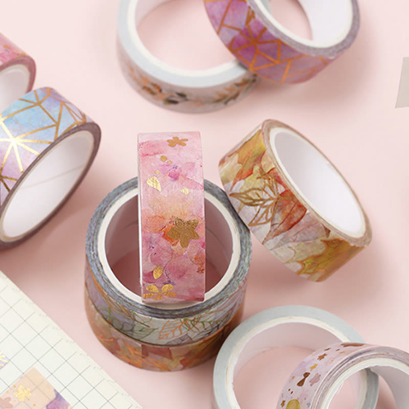 6 Rolls Flowes Washi Tape Set Decorative Scrapbook Tape