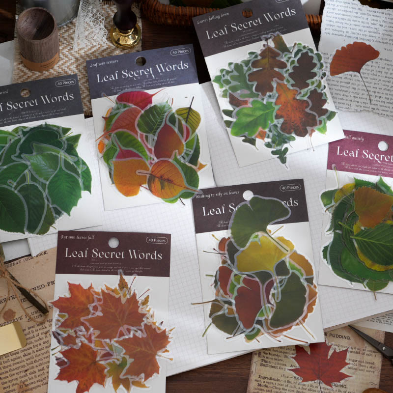 The Secret Language Of Leaves Sticker For DIY Journal Decor