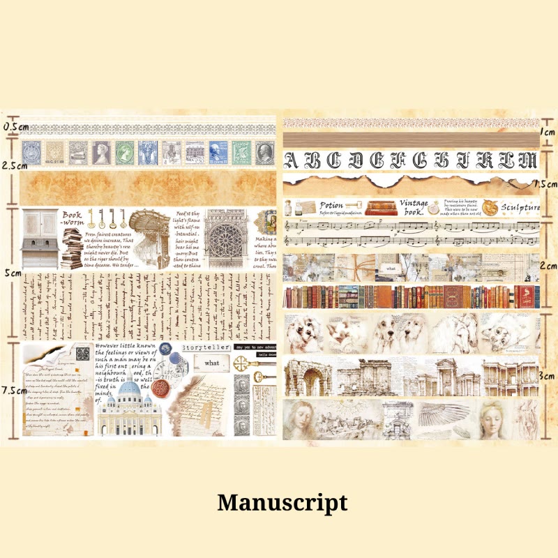 Retro Nostalgic Memory Washi Tape Set Decorative Scrapbook Tape