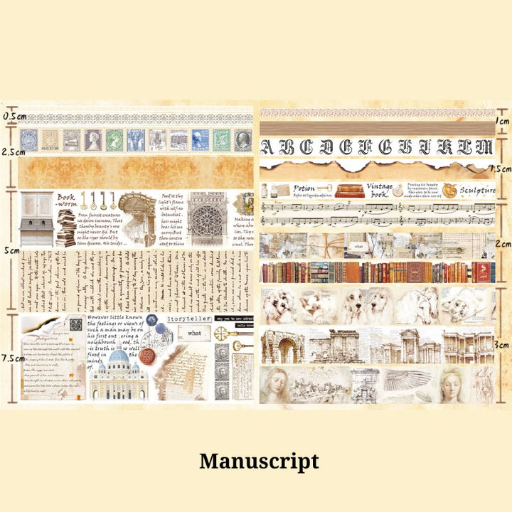 Retro Nostalgic Memory Washi Tape Set Decorative Scrapbook Tape