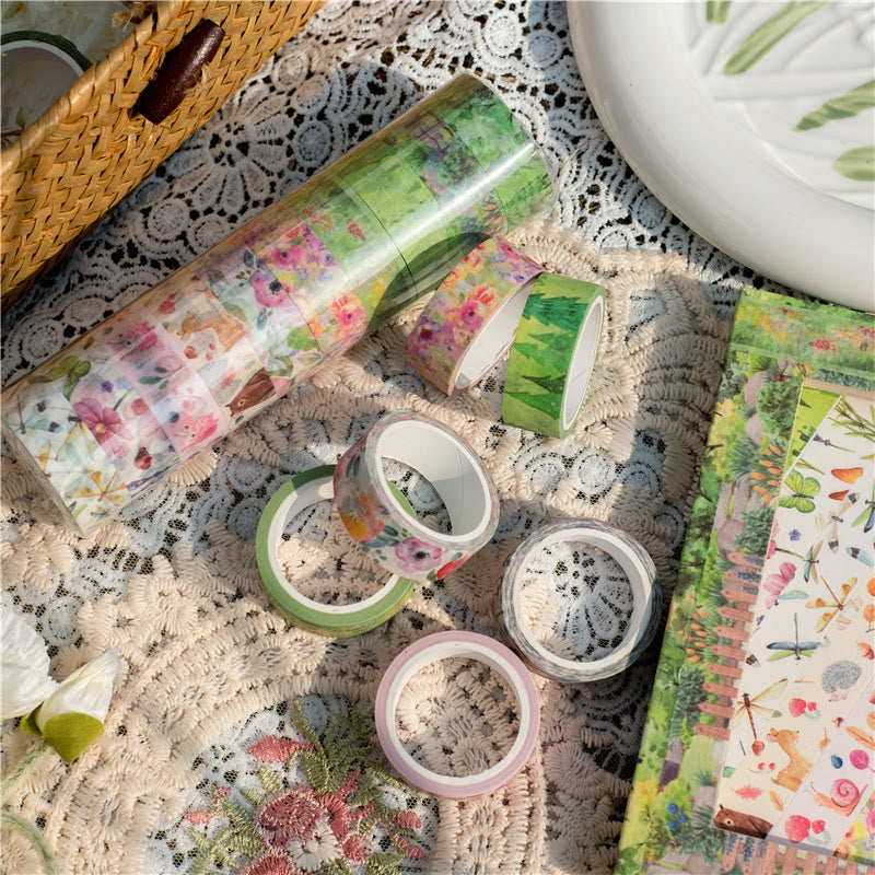 10 Rolls Hello Spring Series Washi Tape Set Scrapbook Tape