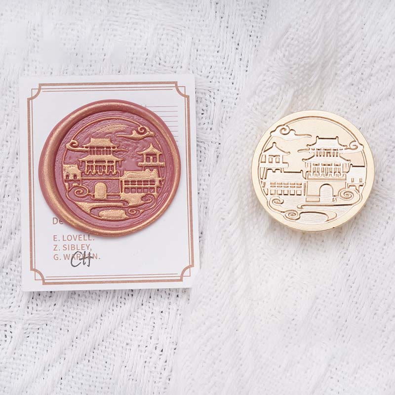 3D Round Architectural Series Seal Wax Stamp Head