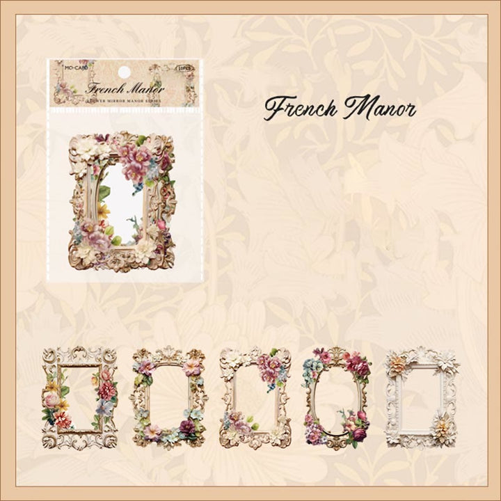 Flower Mirror Manor Series Sticker For Journal Decor