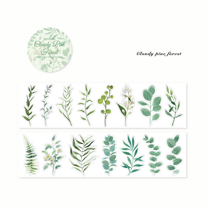 Green Whisper Series PET Tape Decorative Scrapbook Tape