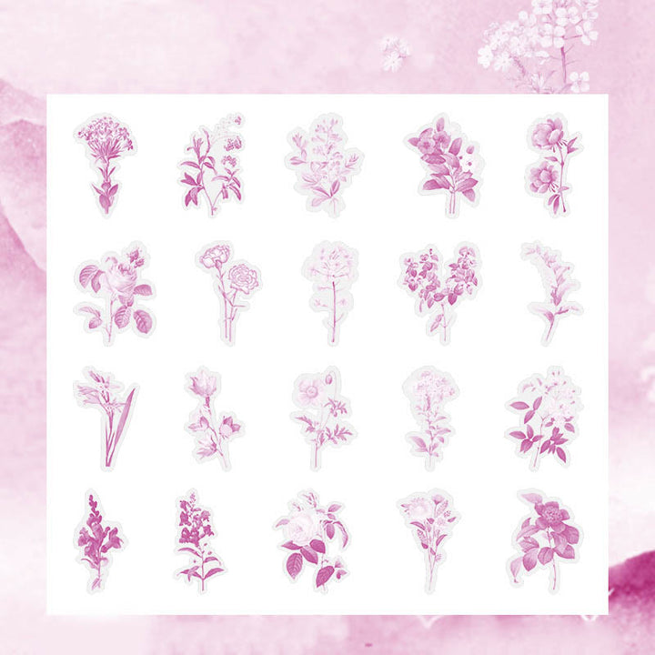 The Four Times Series Of Flowers Sticker For Journal Decor