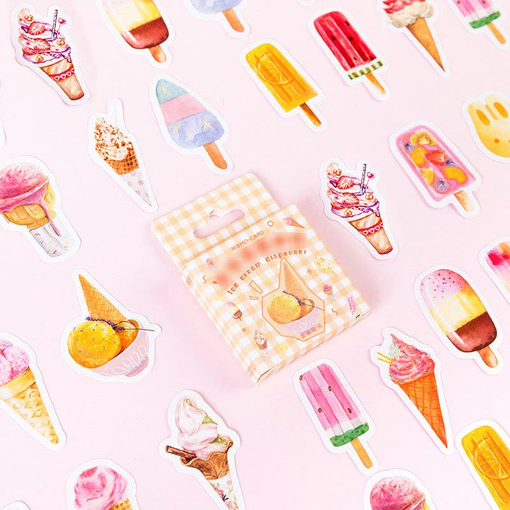 46pcs Ice Cream Machine Series Sticker For DIY Journal Decor