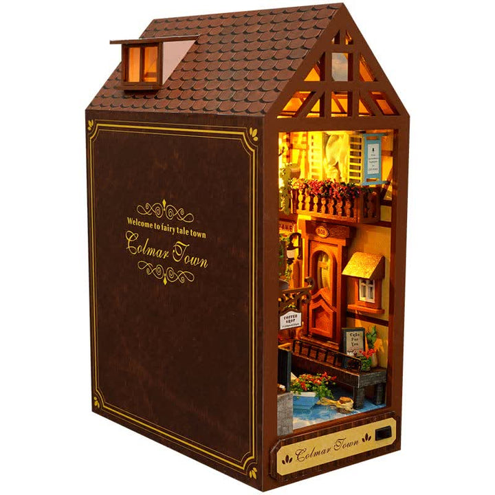 Colmar Town DIY Book Nook Miniature Kit 3D Wooden Puzzle for Decoration