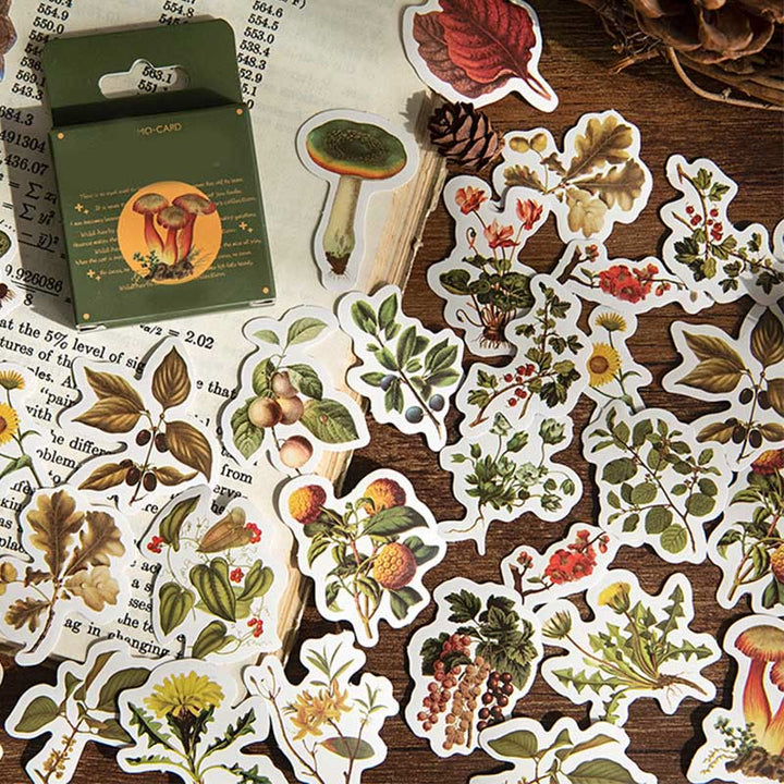 46pcs Retro Forest Series Sticker For DIY Journal Decor