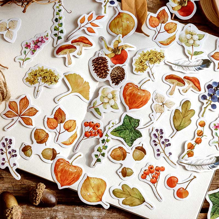 46pcs Leaves Are Falling Series Sticker For DIY Journal Decor