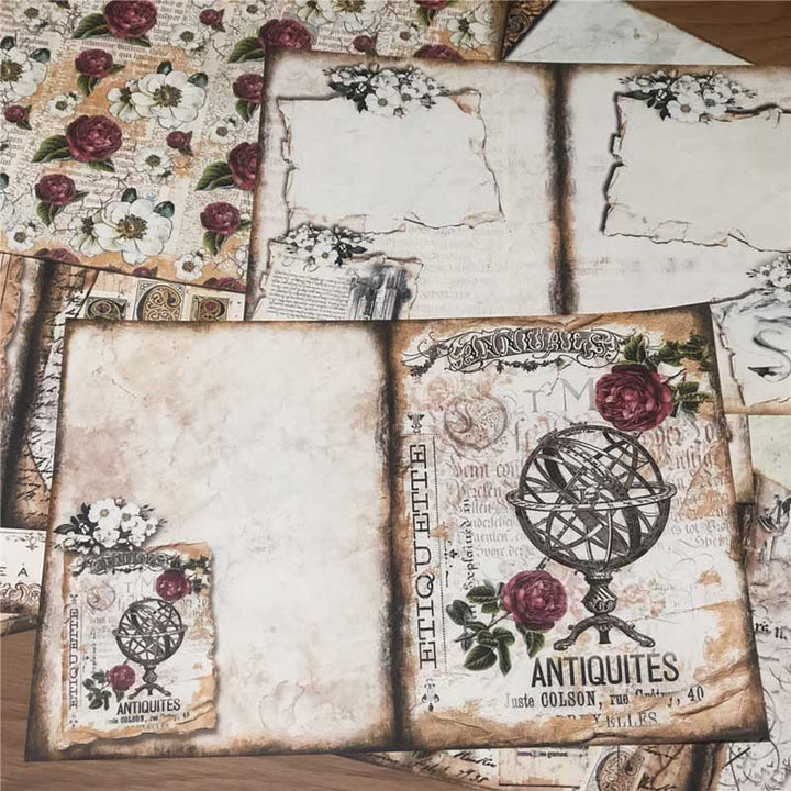 Retro Baroque Rose Junk Journaling Scrapbooking Paper Scrapbook Supplies