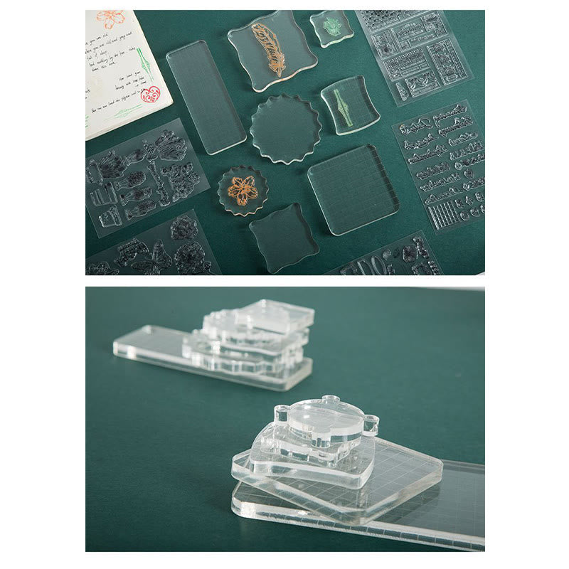 Clear Acrylic Stamp Tools Block For Scrapbooking Card Making