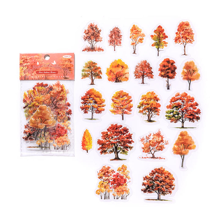 Trees Nature Book Series Sticker For DIY Journal Decor