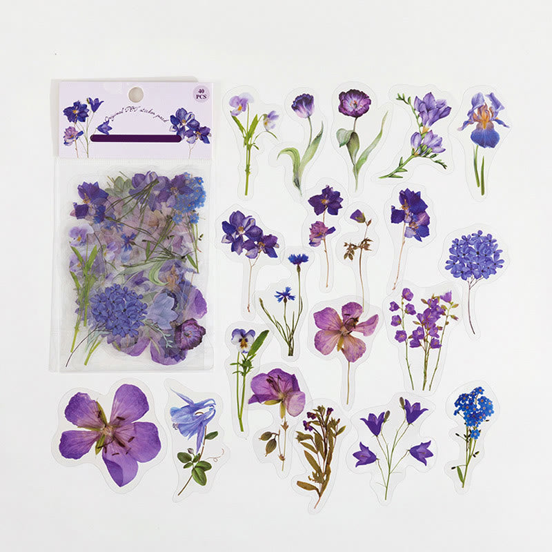 Nature Series Botanical Stickers Clear Cut-Out Flowers Sticker