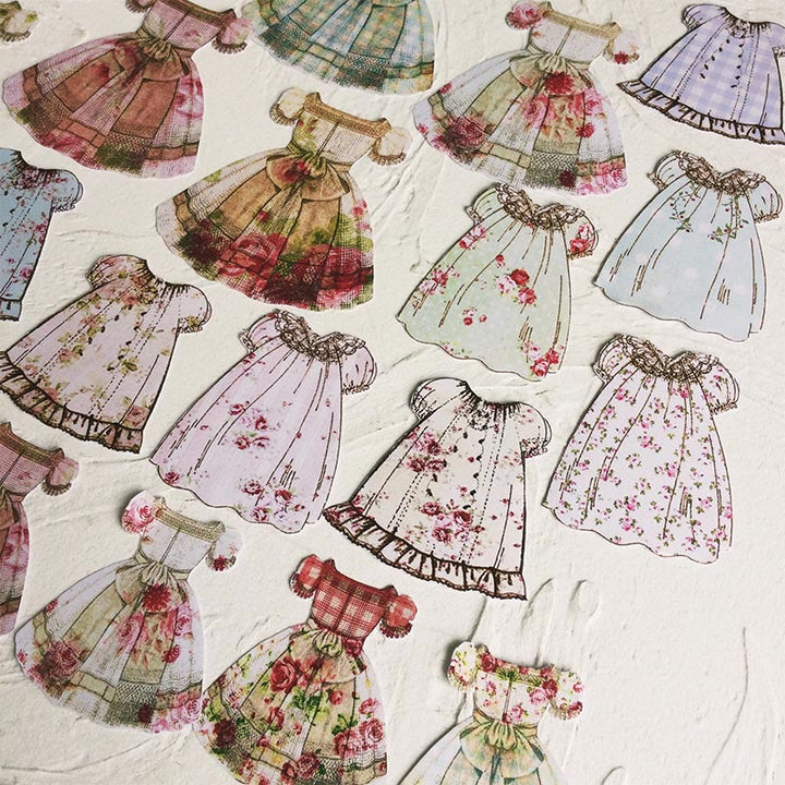 Retro Sweet Dress Series Paper Set Decorative Journaling Paper