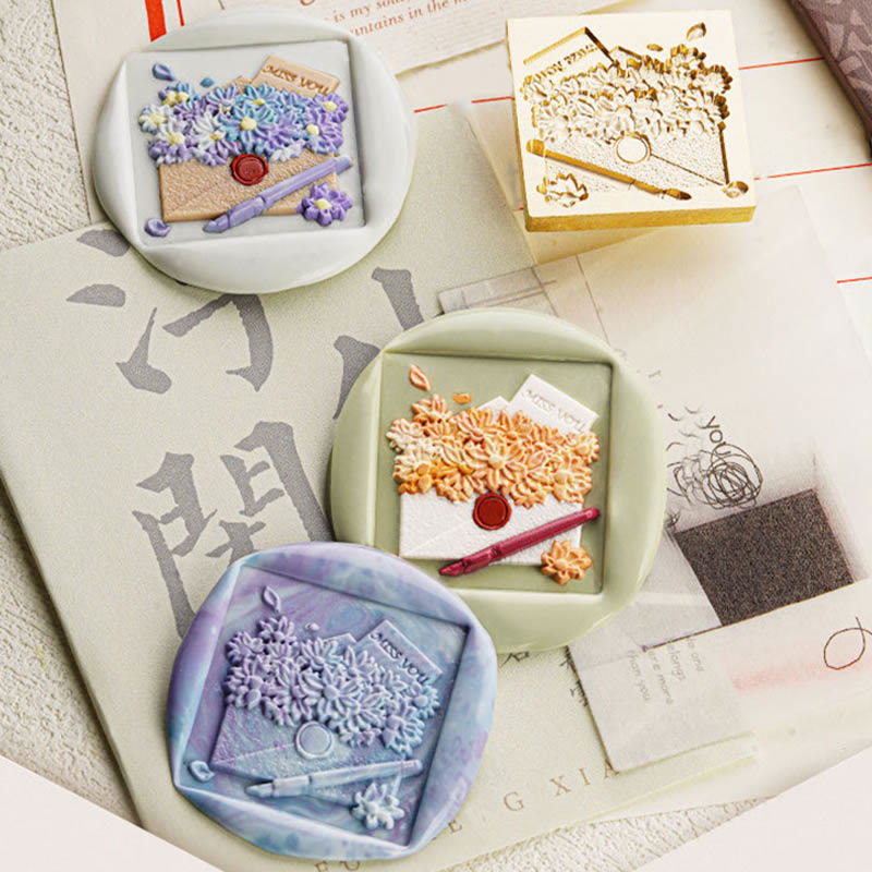 3D Art Relief Series Seal Wax Stamp Decorative Gift