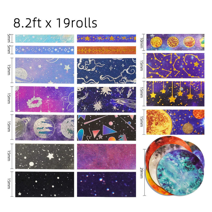 Planetary Universe Series Washi Tape Set Decorative Scrapbook Tape