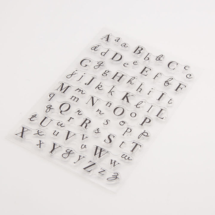 Clear Capital Lower Case Letter Stamps Silicone Seal Rubber Stamps