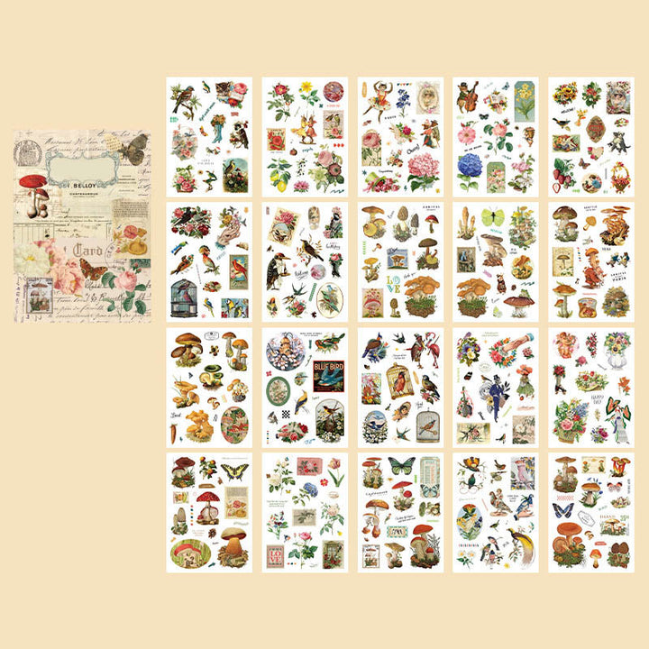 Vintage Manor Series Sticker Book For DIY Journal Decor