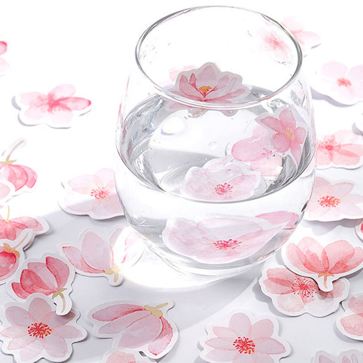 45pcs Cherry Blossom Petal Sticker For Journal Decor