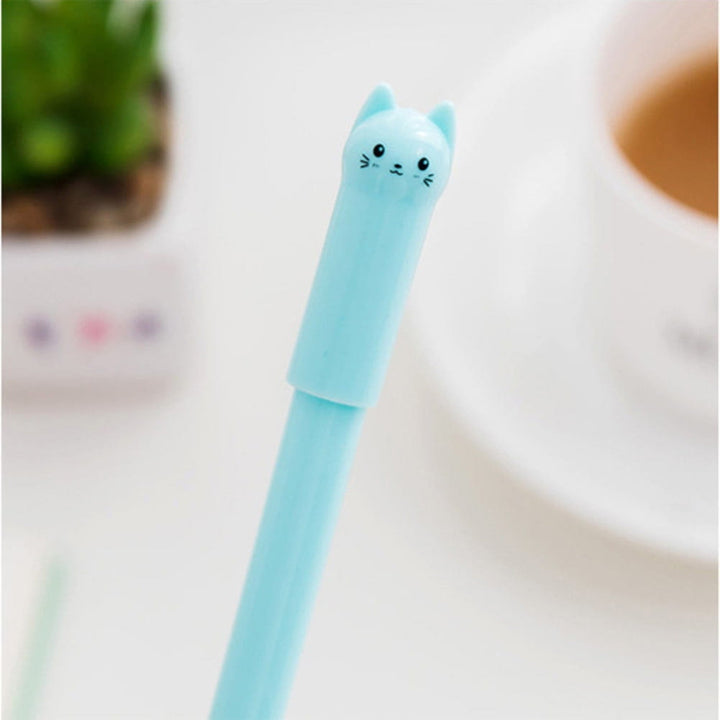 0.5mm Black Ink Tip Pens Cute Cat Pattern For Students