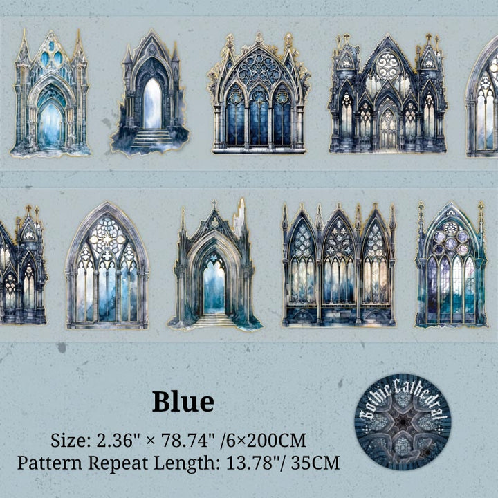 Gothic Church Series PET Tape Decorative Scrapbook Tape