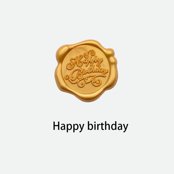 10pcs Happy Birthday Wax Seal Stamp Sticker For Envelope