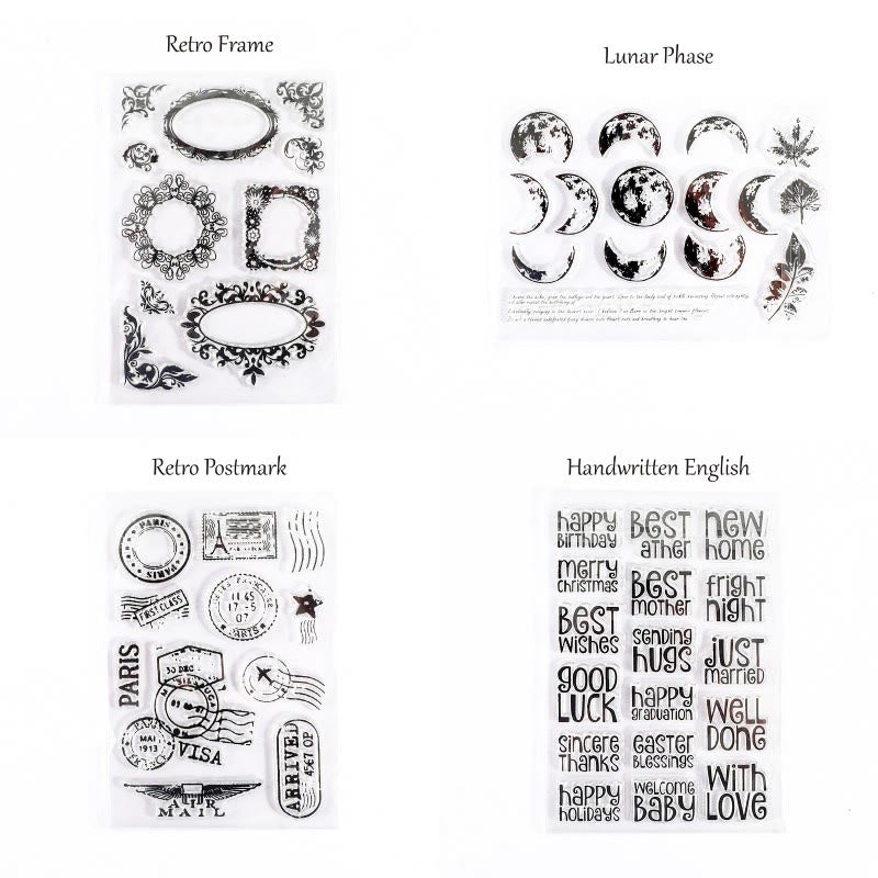 Clear Silicone Stamps for Card Transparent Ink Rubber Stamp Seal