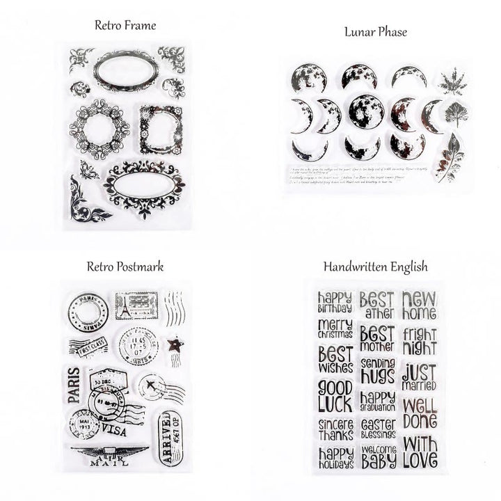 Clear Silicone Stamps for Card Transparent Ink Rubber Stamp Seal