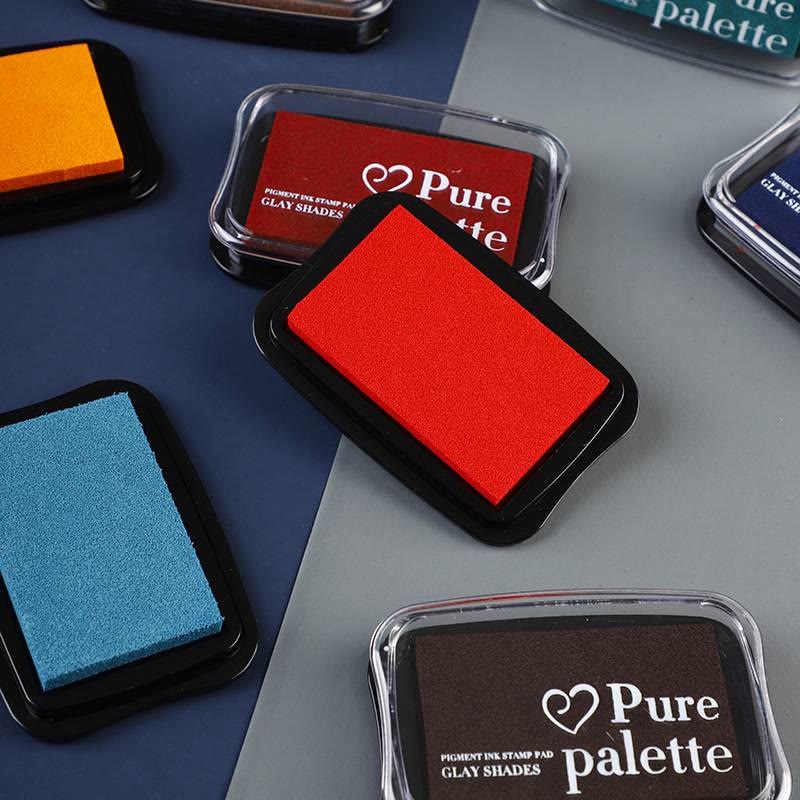 Retro Color Stamp Ink Pads for Rubber Stmap Pure Palette 12 Colors Options