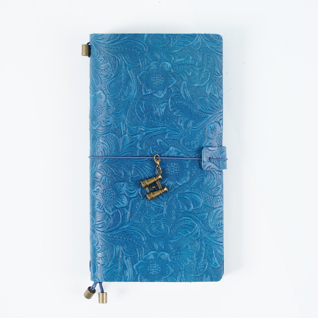 Vintage Engraved Leather Cover Notebook For Travel Daily Record