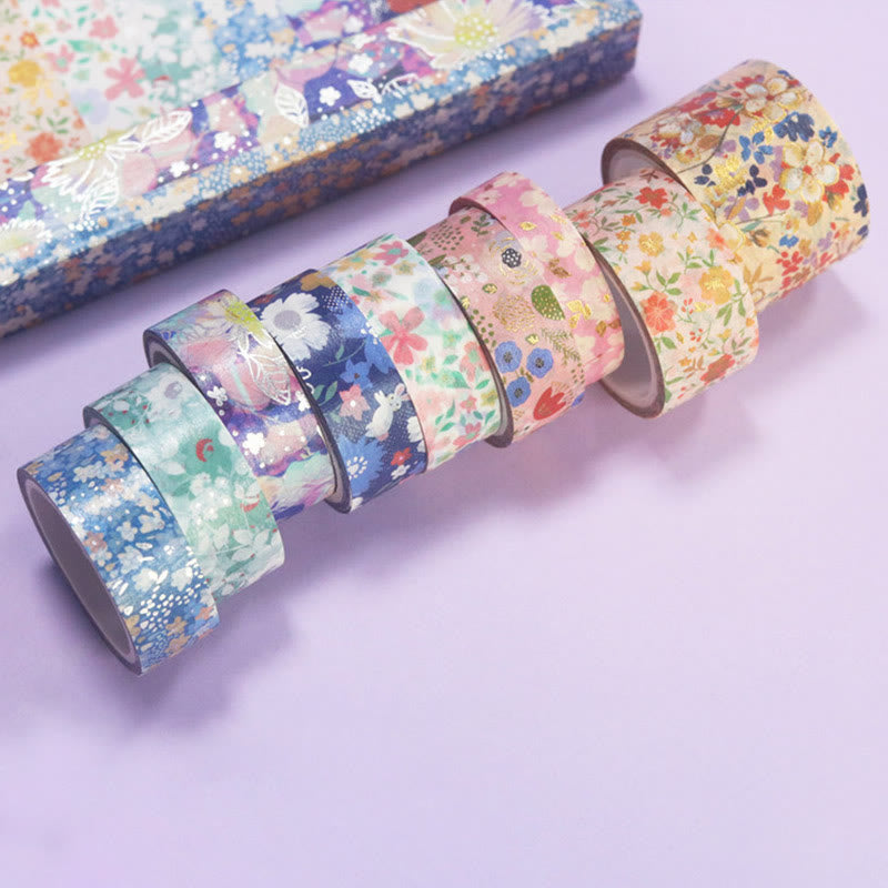 9 rolls Set Floral Series Washi Tape Decorative Scrapbook Tape