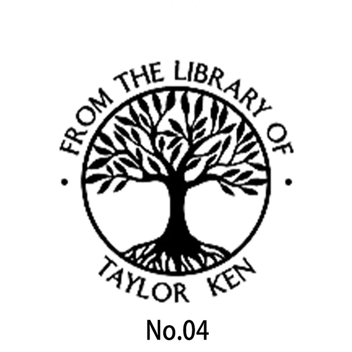 Personalized Tree Of Life Embosser Stamp With Name And Text