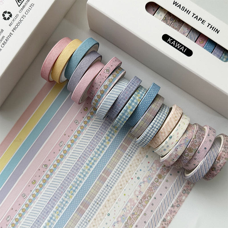 20 Rolls Vintage Natural Kawaii Washi Tape Set Decorative Tape